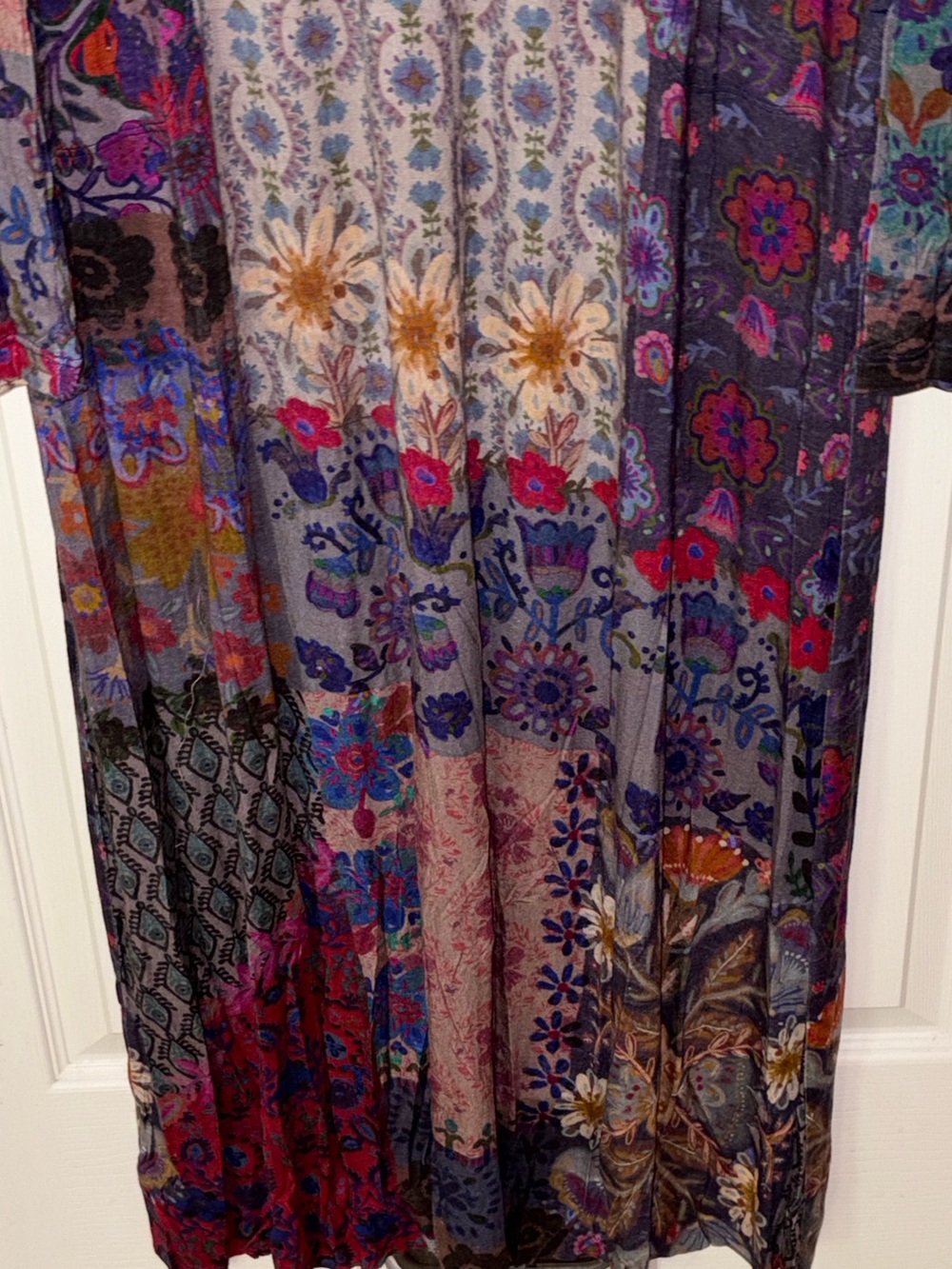 NATURAL LIFE Patchwork Floral Long Sleeve Maxi Dress - Purple, Blue, Brown 🍂 🆕 - Picture 6 of 15